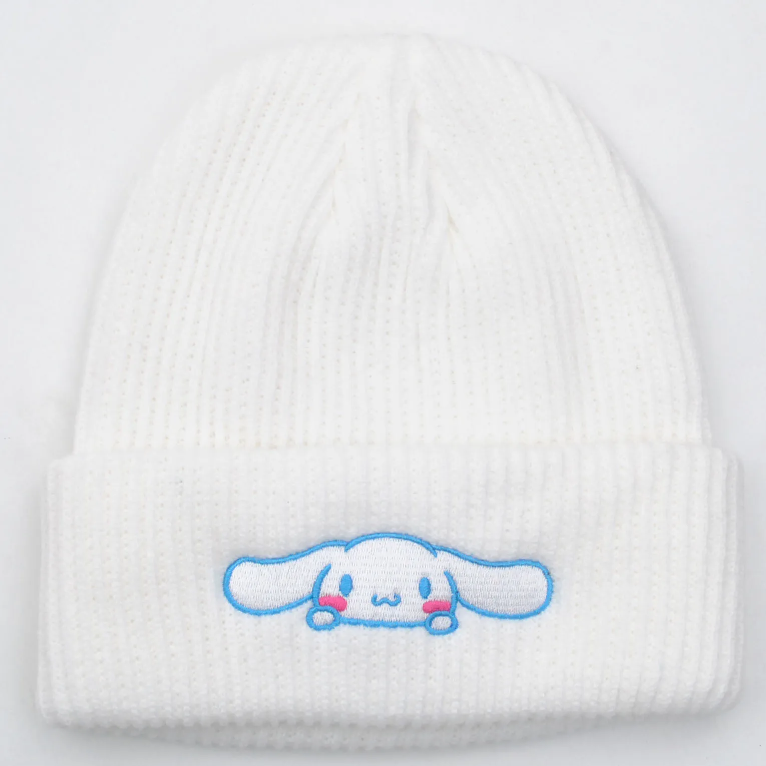 Korean Cute Kitten Embroidered Ladies Wool Warm Fashion Joker Knitted Hat In Autumn And Winter