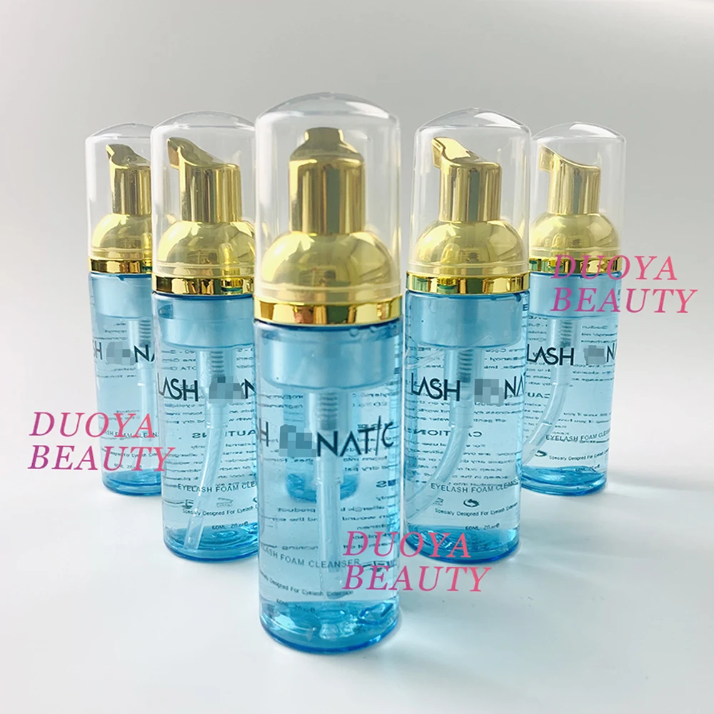 Foam Lash Shampoo kit 3 in 1 30/50/60ml Lash Bath And Cleansing Brush With Glitter Mascara Wand Cleanser Remover Lashshampoo