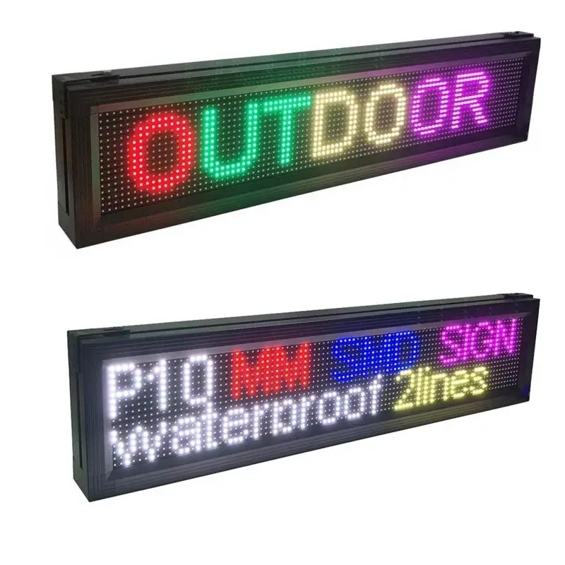Programmable P10 LED Signs Full Color Scrolling Led Display High Brightness indoor LED Advertising Display Board
