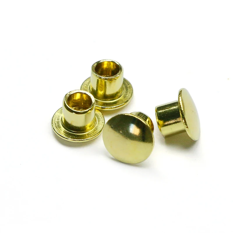 Factory Hot Sales Brass Round Head Semi Tubular Rivets For Fastening Knife Handles