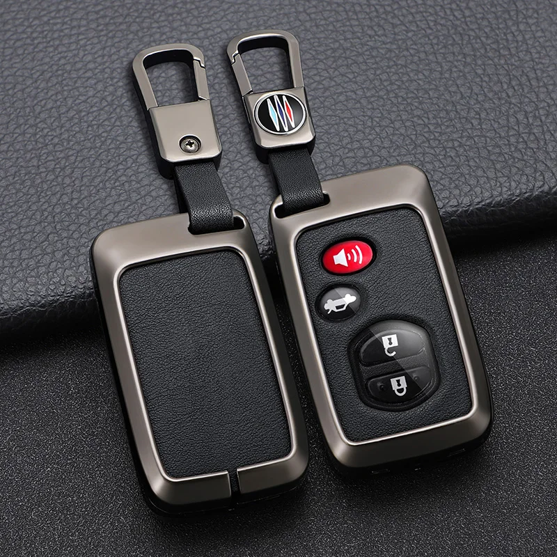 OEM Metal Car Key Shell Zinc Alloy Car Key Case Remote Cover Full Protection Suitable for Toyota Camry Land Cruiser Reiz Prado