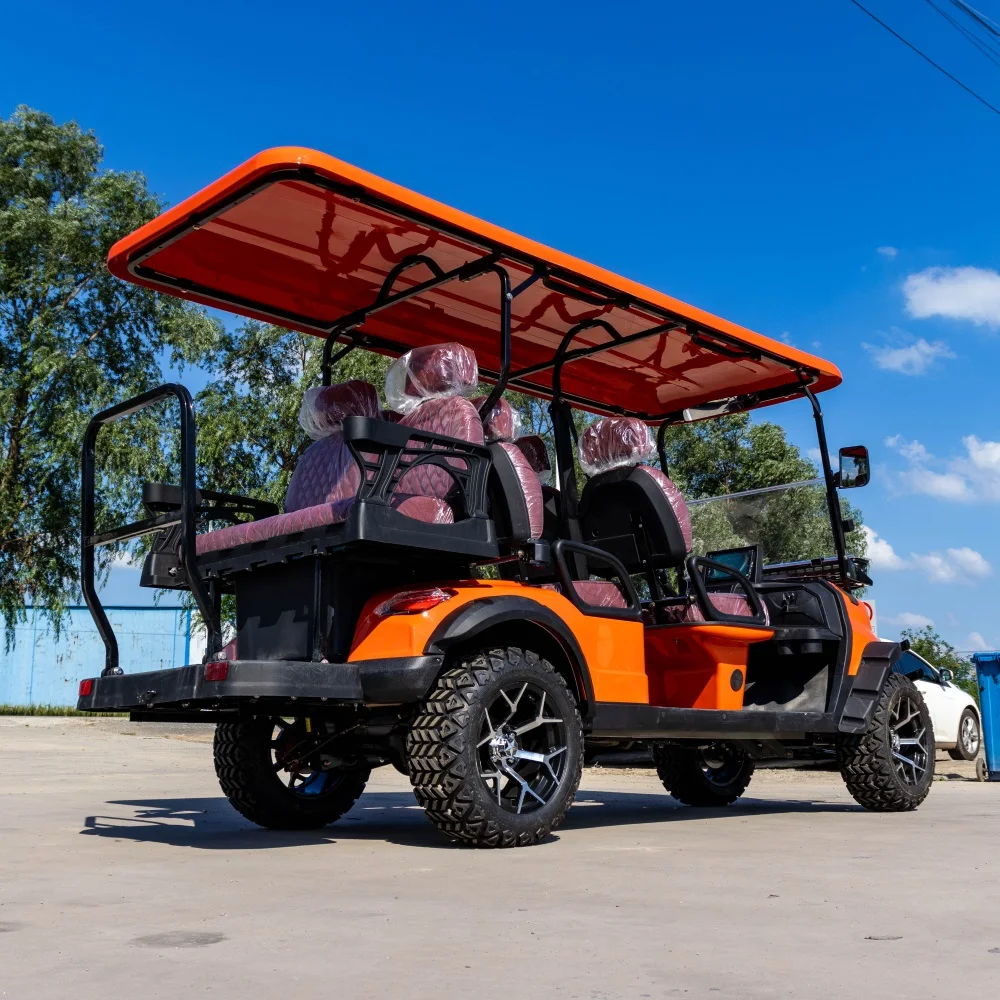Club golf cart Lifted 4+2 Passenger Golf Cart with seats Outdoor 4+2 seat for sale