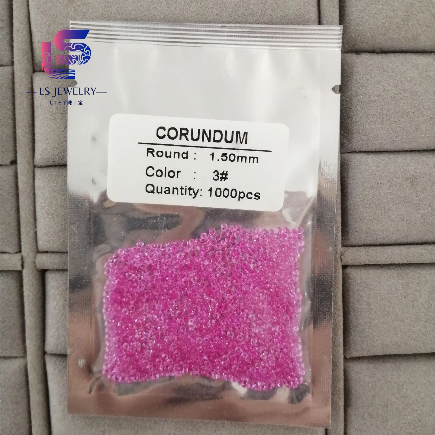 Stone Ruby Sapphire Synthetic 1.5mm High Quality Wholesale Round Cut Corundum For Package Sale