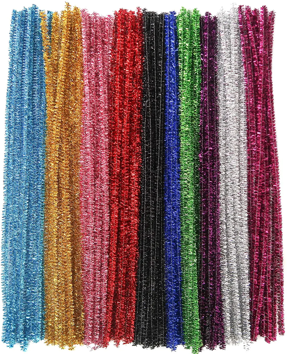 Glitter Sparkle Pipe Cleaners for DIY Art Creative Crafts Decorations 6 mm x 30cm 1000pcs