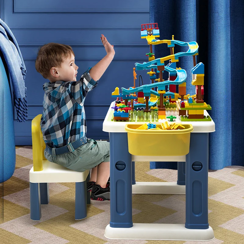 Multipurpose Building Block Table ABS Plastic Storage Table For Children ODM OEM Customization