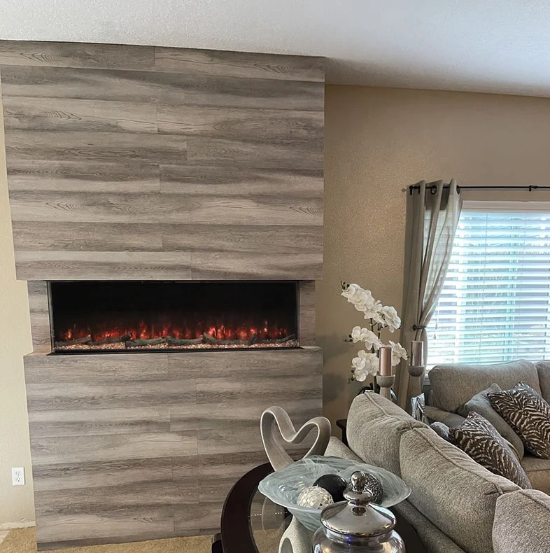 Modern 3D Fireplace Electrical Heaters Indoor Realistic Artificial LED Flame Decorative Electric Fireplaces