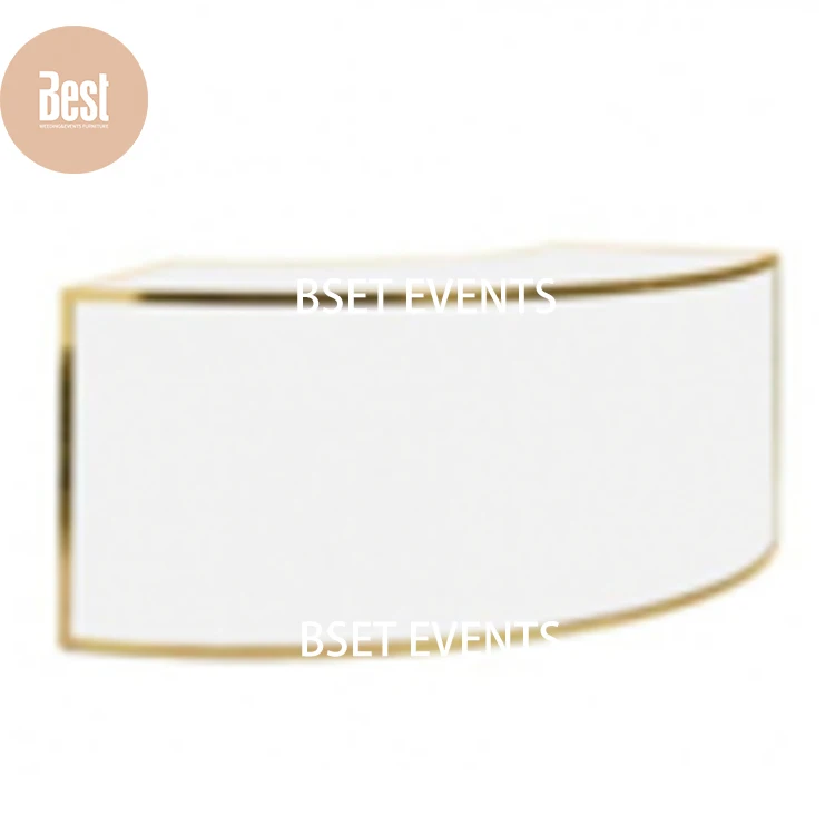 Modern High Top Nightclub Party Cocktail Pub Counter White Acrylic Portable Folding Circle Curved Bar Tables