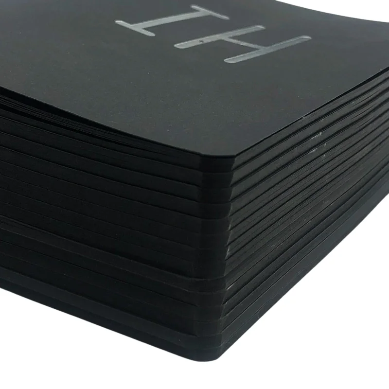 
embossed logo black pages promotional custom notebooks 