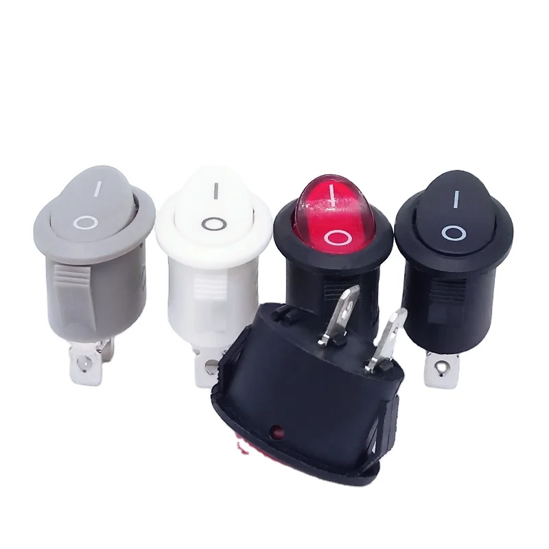 KCD1 rocker switch Stainless steel T120 elliptical ON/OFF Rocker switch 15A 250VAC