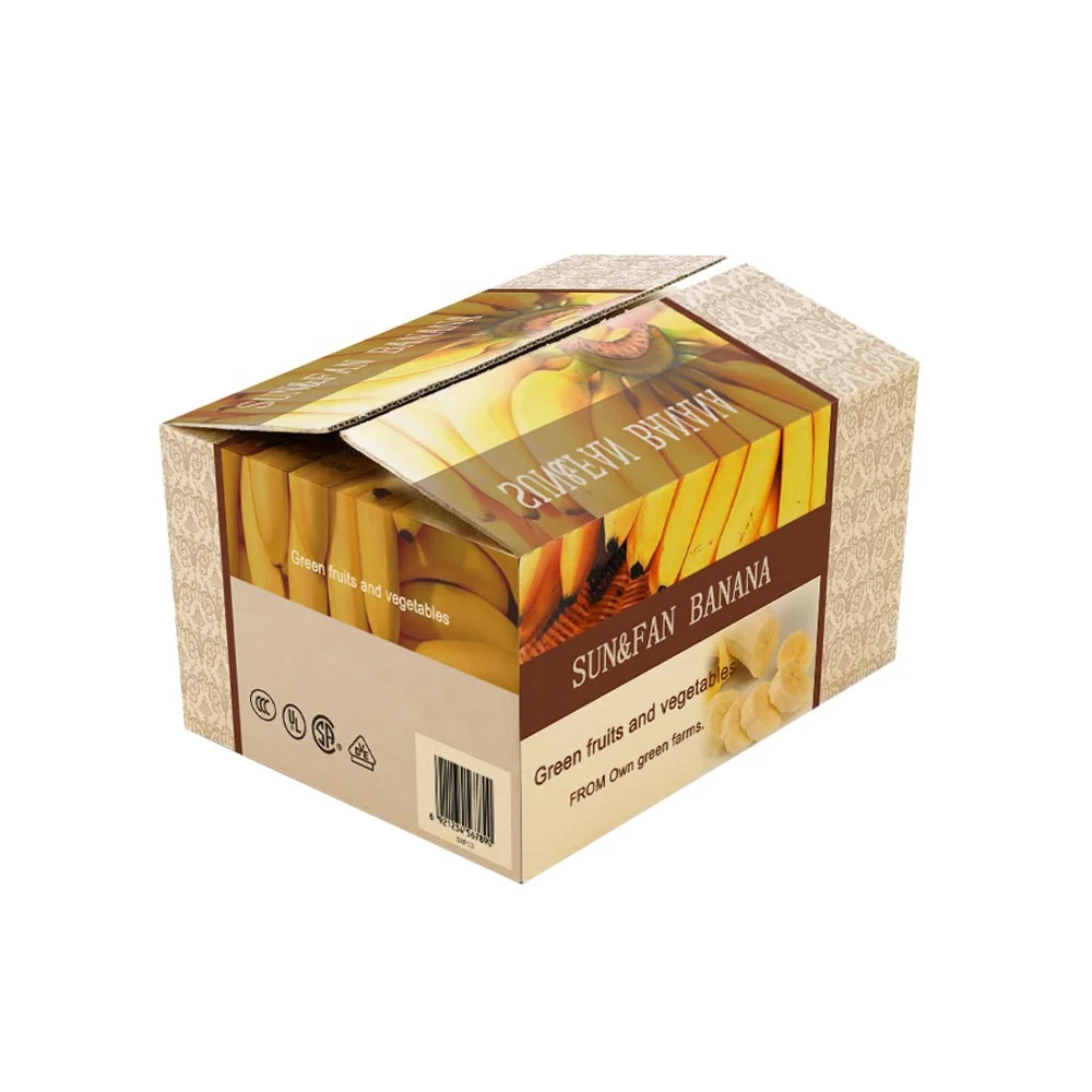  Factory Price Rigid Corrugated Strong B-Flute Fresh Fruit Vegetable Cardboard Banana