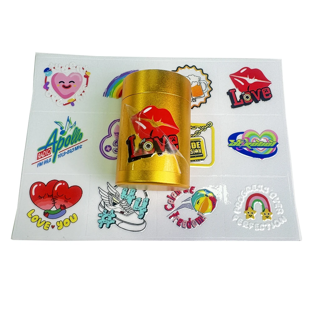Custom Pattern Transfer Labels 3D Embossed Logo UV Transfer Stickers For Cup