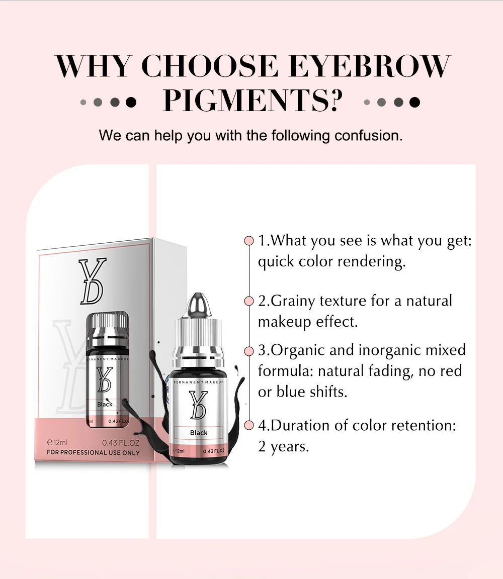 Naturalness REACH Certified Natural Permanent Makeup Pigment for Lasting Eyebrow Color