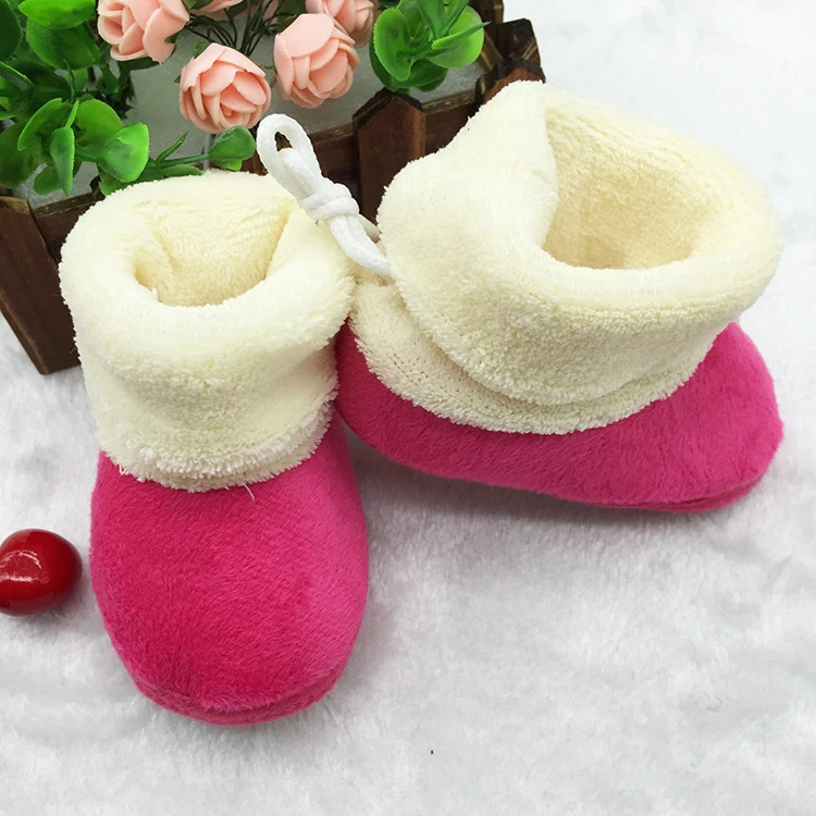 
Unisex soft sole warm girls boys infant booties winter plush baby Socks boots wholesale Toddler Newborn Crib Shoes 