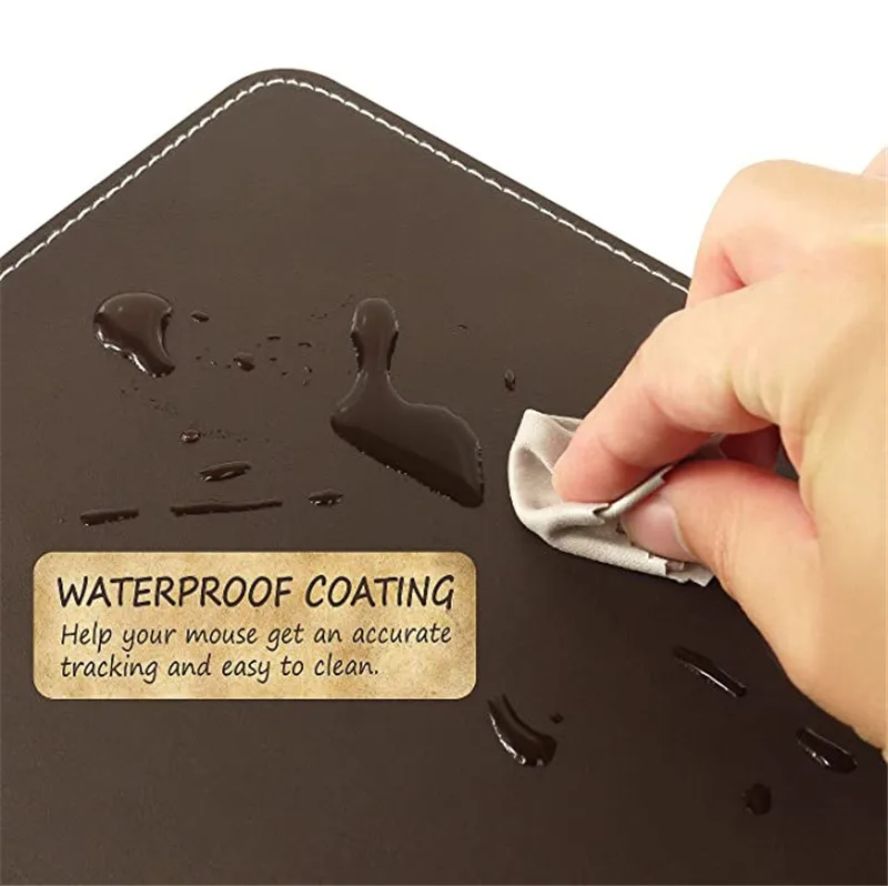 Factory Soft Pu Leather Mouse Mat Waterproof Double Sided Office Desk Mouse Pad