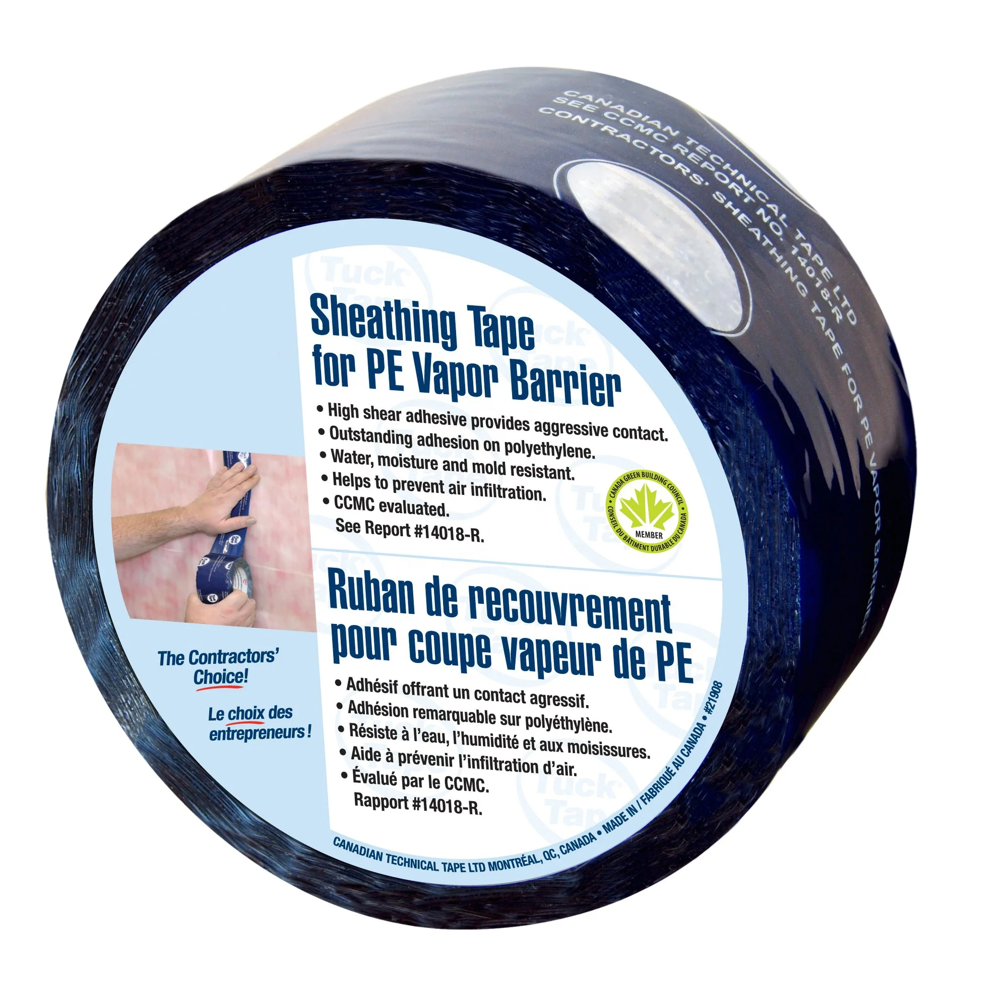 Sealing And Seaming Polyethylene Vapor Barrier Sealing Tuck Tape Blue