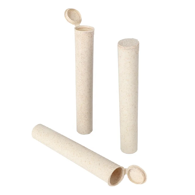 UKETA wholesale custom 116 mm biodegradable pp plastic containers jar biodegradable squeeze pop top tube for pr-roll