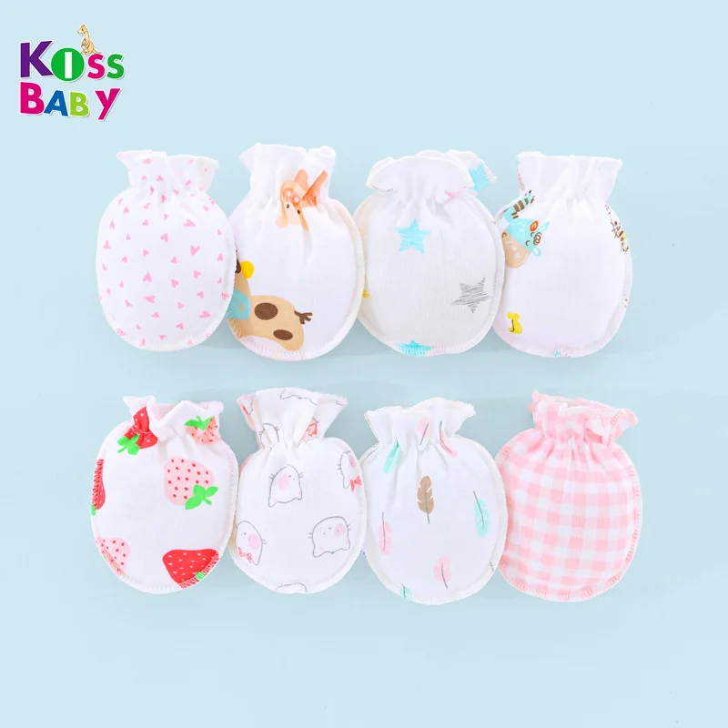 Soft cotton anti scratch winter glove baby mittens