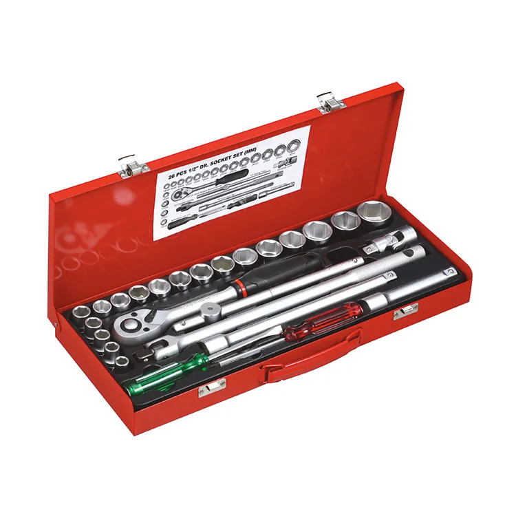 Прямая продажа с фабрики, автомобильные Торцевые гаечные ключи, привод 27 шт., Набор торцевых ключей 1/2 дюйма