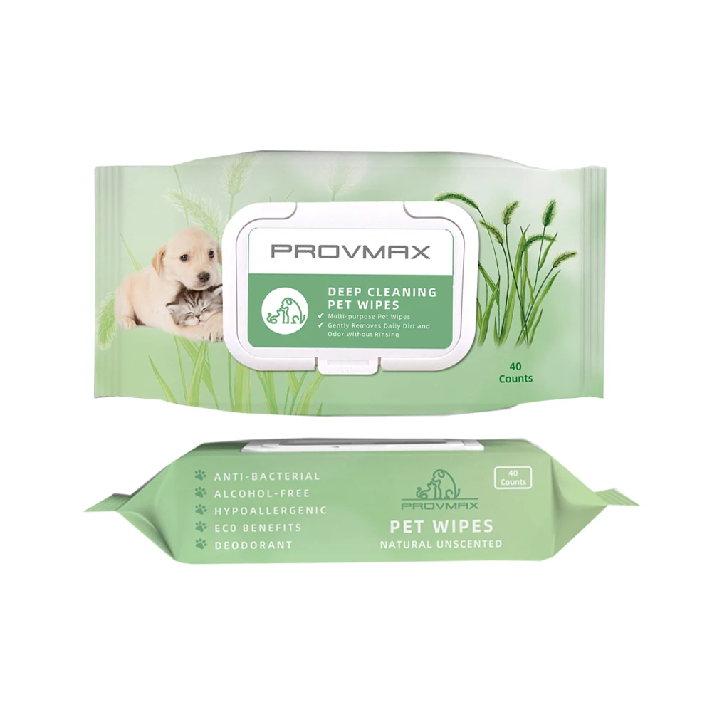 
 Eco Natural Vegan Organic Dog Pet Wipes with Custom Material  