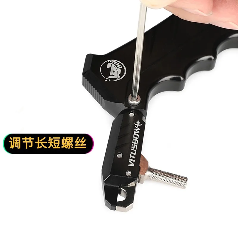 Vitus Aluminum alloy Compound Bow Release Aids 3 Finger automatic Closing Thumb Trigger Grip Archery Accessories