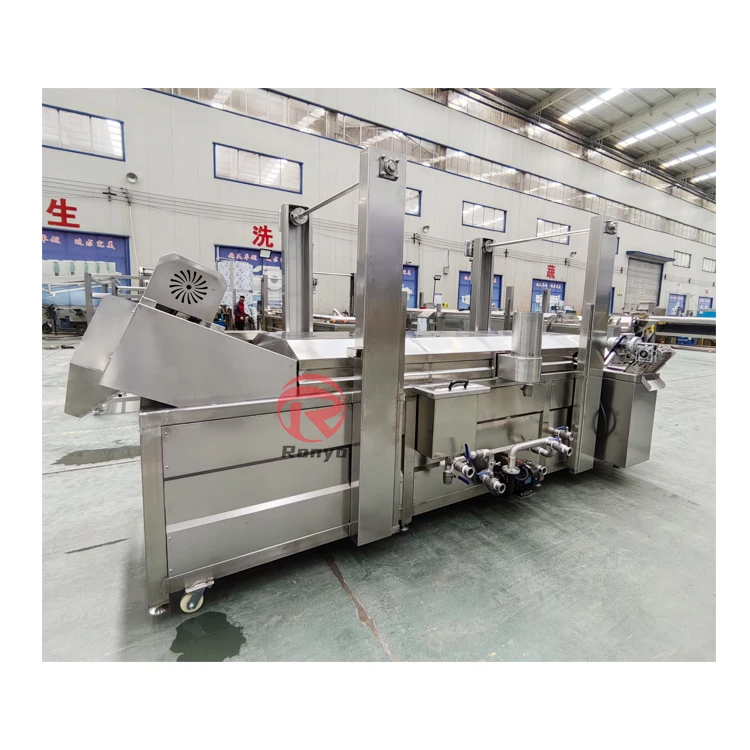 Small Capacity 300kg/h Continuous Peanut Groundnut Almond Cashew Nuts Fryer Machine Chickpea Frying Machine