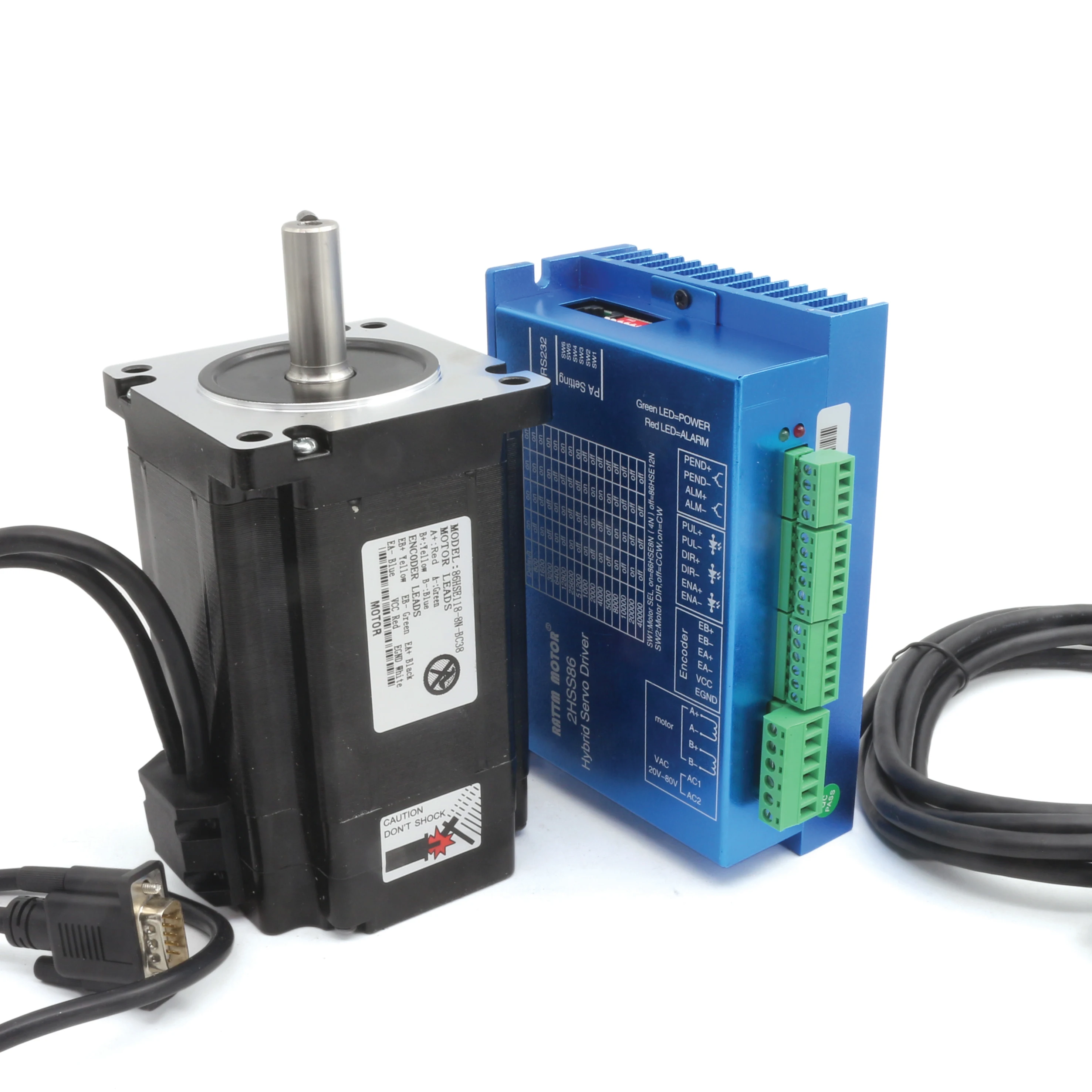 Nema 34 Closed loop Servo stepper motor kit 8N.m 1230oz-in 6A 2-Phase & HSS86 Hybrid Step motor Driver 8A