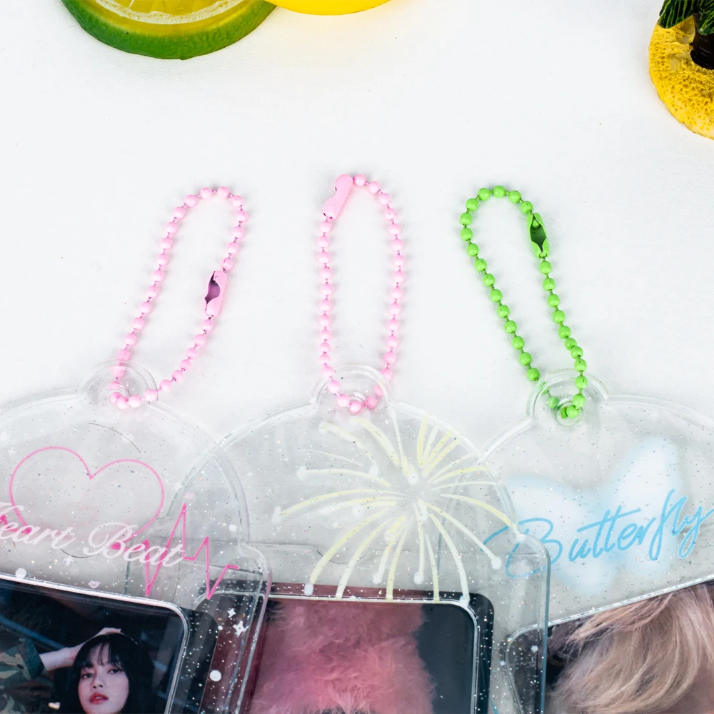 Custom kpop PC photocard holder PVC transparent glitter holographic effect card Sleeve Wholesale