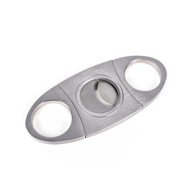Wholesale Cigar Cutter Cutter Stainless Steel Double Cut Blade Cigar Scissors Custom Logo