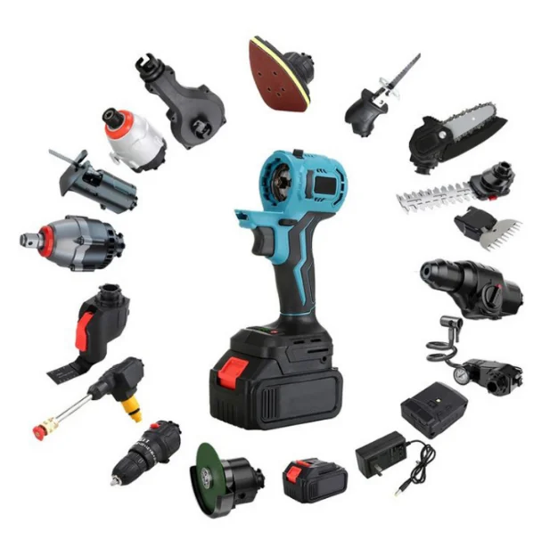 OEM Household 16 One 21V Cordless Impact Drill Electric Power Tools Kit 20V Battery Electric Wrench 16-In-One Household Tool Set