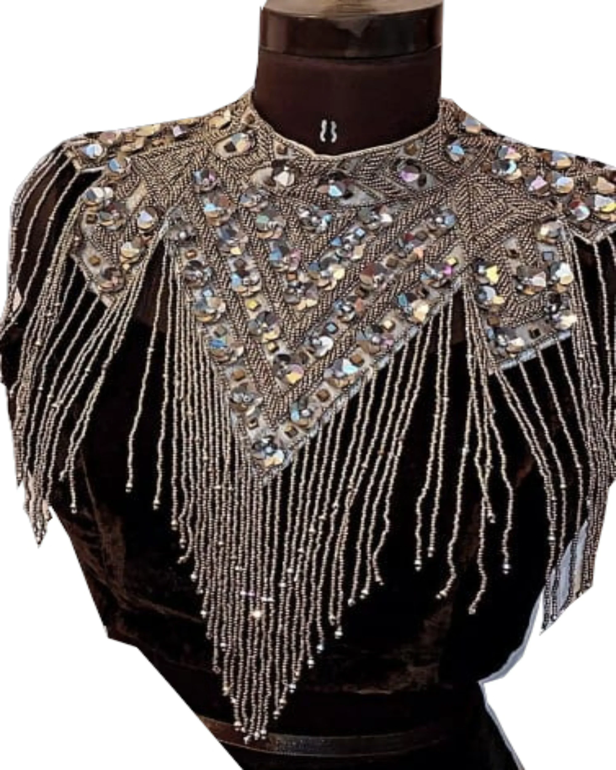 Very Lavish Handbeaded Party Designer Multi wearable Poncho/Blouses