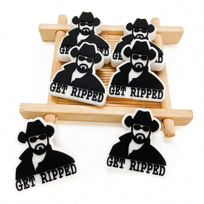 Wholesale Baby Food Grade Soft Silicone The Cowboy Bead Teether Toys Baby Silicone Teether