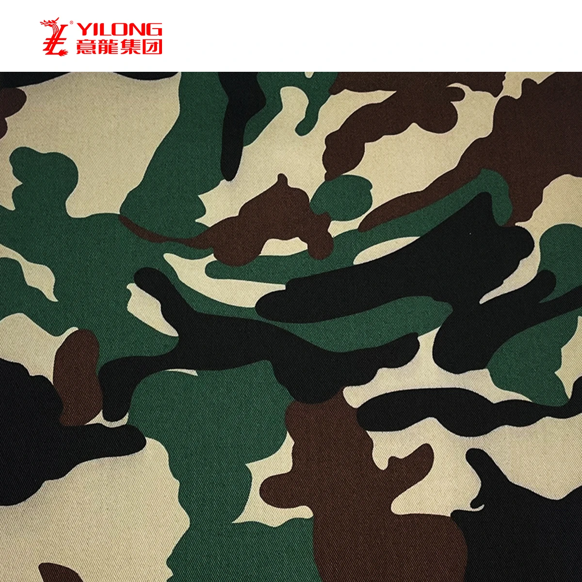 YI LONG Factory Ex-factory Price Wholesale Print Woodland Camouflage Polyester cotton blend Fabric For Milispec Uniform