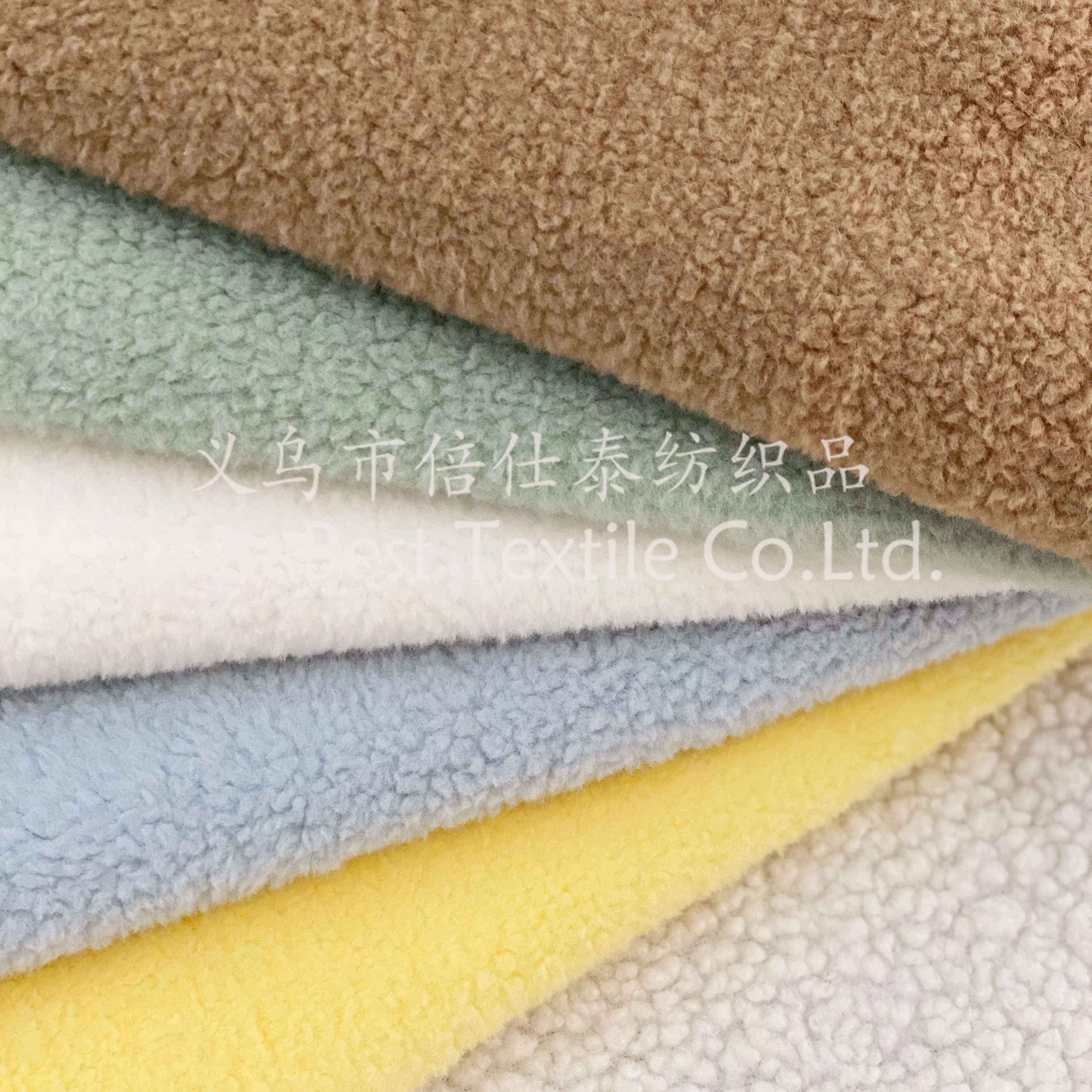
 Winter Coat Soft Camo Berber Fleece 100% Polyester Mohair Fabric Fake Sherpa Faux Fur Berber Fleece Fabric  