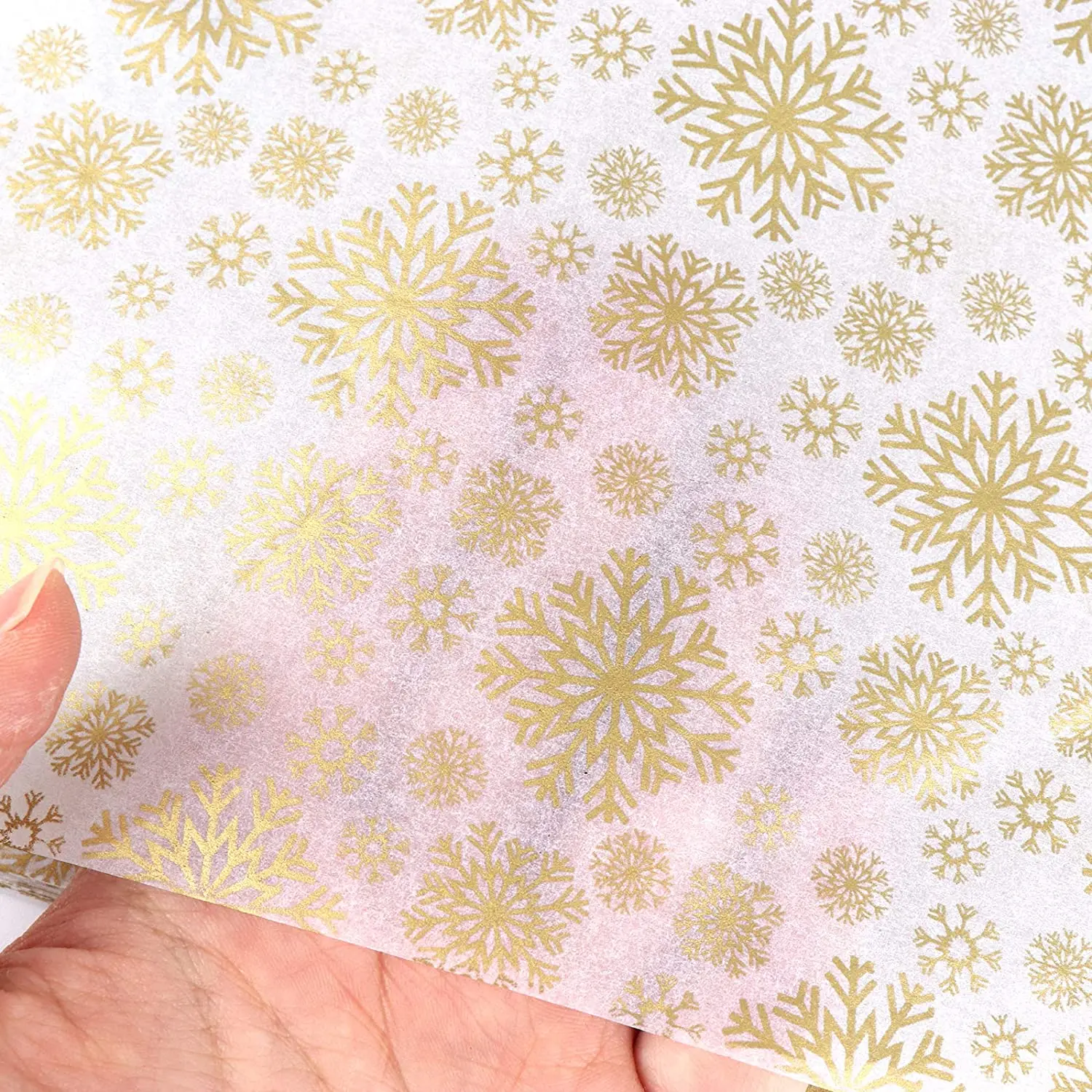 Premium Gift Wrapping Tissue Paper Sheets Hot-stamp Tissue Paper Christmas Design Metallic Gold Tissue Paper Sheets