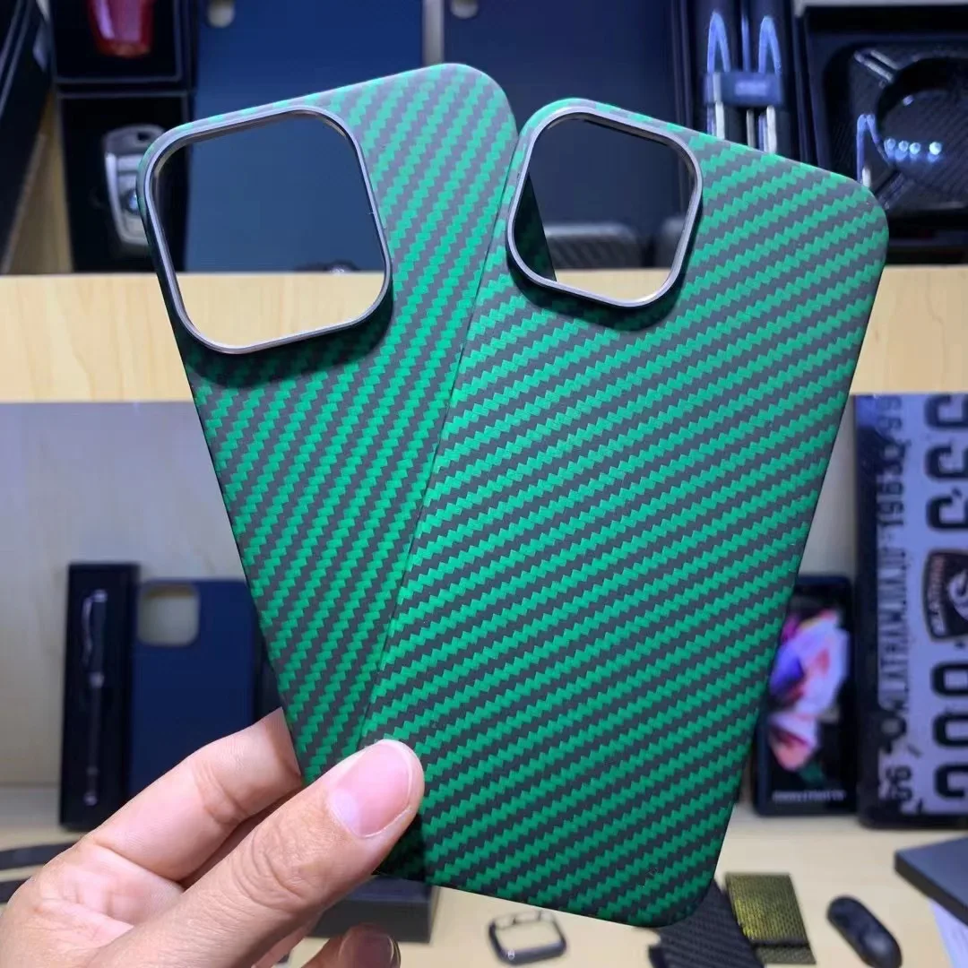 Real Carbon Fiber Phone Case For iPhone 14 Pro Thin Real Aramid Fiber Anti-fall Protection For iPhone 14 Pro Max Cover
