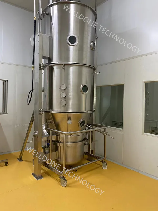 Fluid Fluidized Bed Drying and Granulator with Spray System for Solid Beverage Drinking Powder