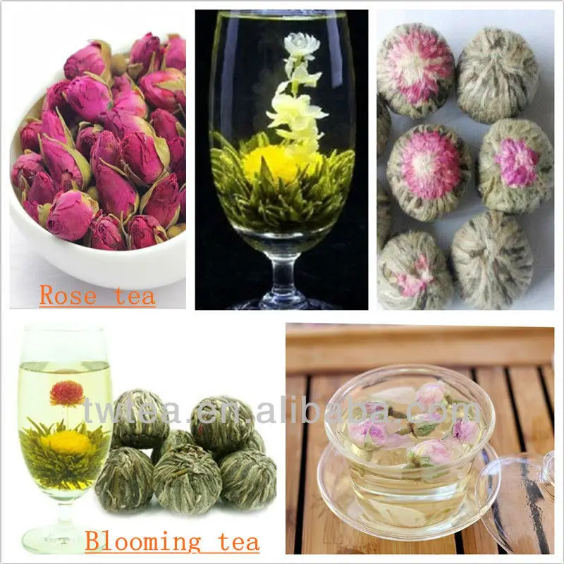  20 pieces per bag Mixed flower types blooming tea blooms hand made