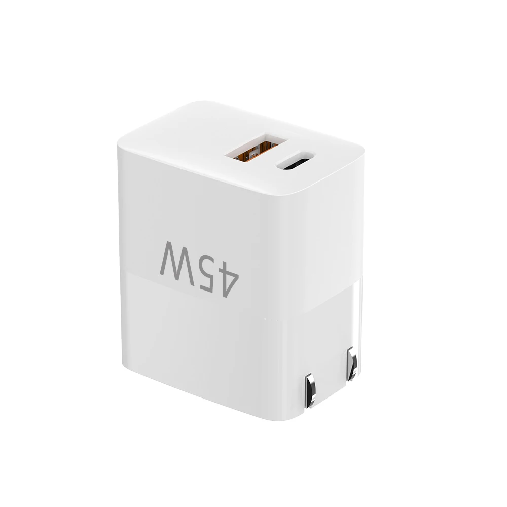 Greatpower Заводская поставка 45 Вт технология GaN PD QC 2 порта дорожное настенное зарядное устройство адаптер складной GaN 45 Вт