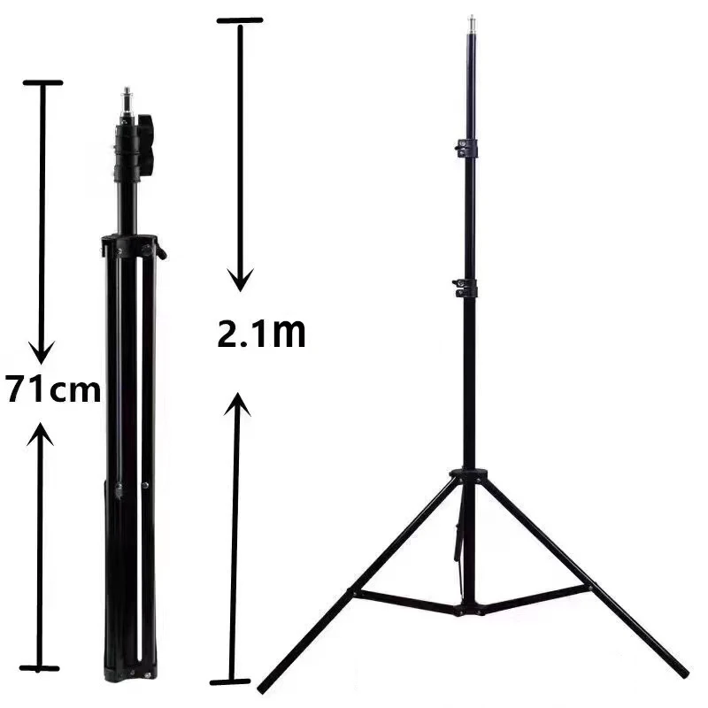 210cm Tripod Stand for Camera & Cell Phone Photography Light Stand Portable Foldable 2.1m Tripod Stand