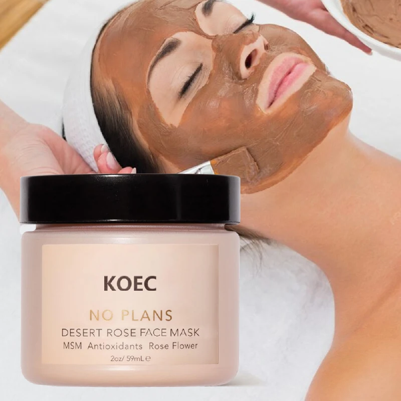 OEM Desert Rose Clay Face Mask Skin Care Product for Face Pore Deep Cleaning Brightening facial mask Blackhead Wholesale OEM