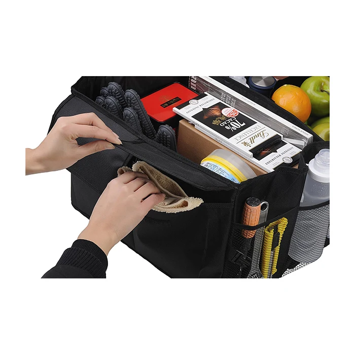 Wholesale multipurpose polyester portable sedan storage bag car trunk organizer