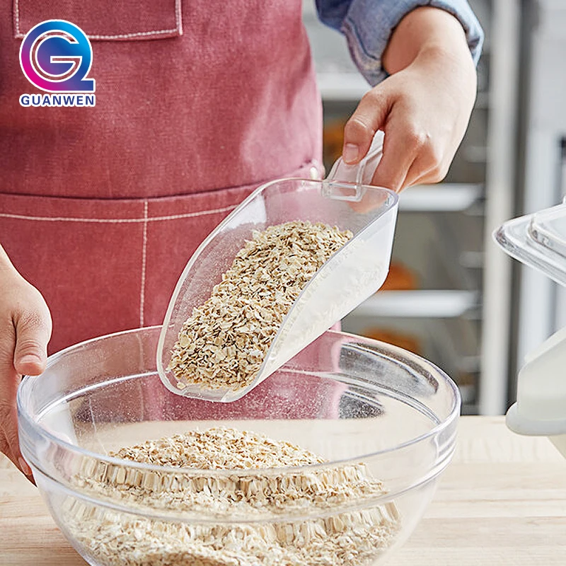 24 Oz. Clear Utility Plastic Scoop Grain Candy Flour Scoop Bar Accessories Ice Scoop