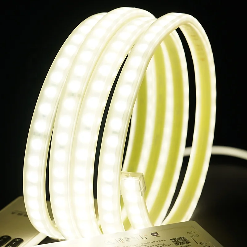 10M led strip 2700 - 6000 24 volt cri 97 Flexible custom led strip Light 220V 120leds waterproof led strip light bar + EU plug