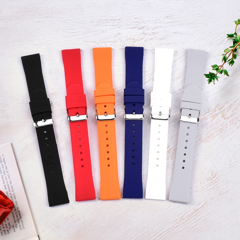 Wholesale Black Silicon Rubber Watch Band