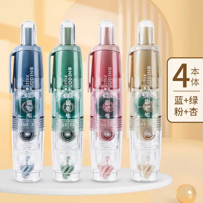 2024 hot selling kids kawaii cat prints press high appearance level students with large capacity pen dot glue correction tape