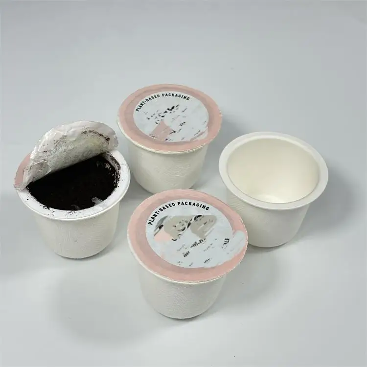 Single Use Coffee Capsule Sugarcane Bagasse Paper Coffee Capsule Biodegradable And Compostable