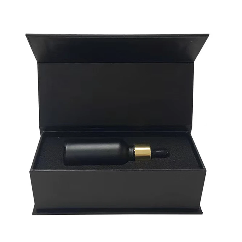 Cheap custom Glass bottle perfume oil gift box book cover cosmetic flip lipstick  packing box