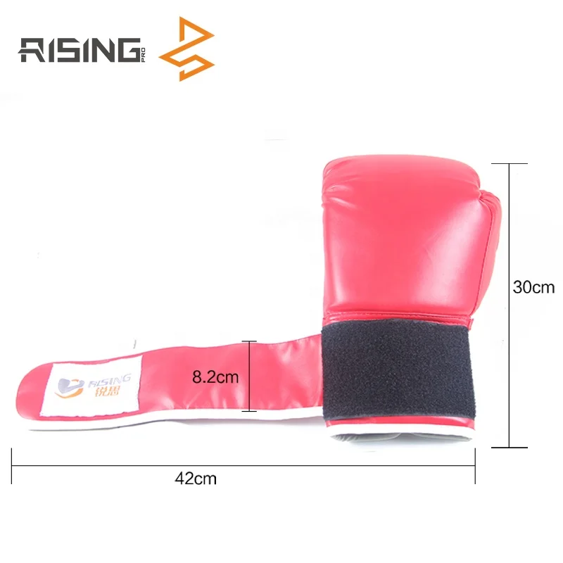 China Manufacturers Custom Printed Logo Leather Boxing Gloves