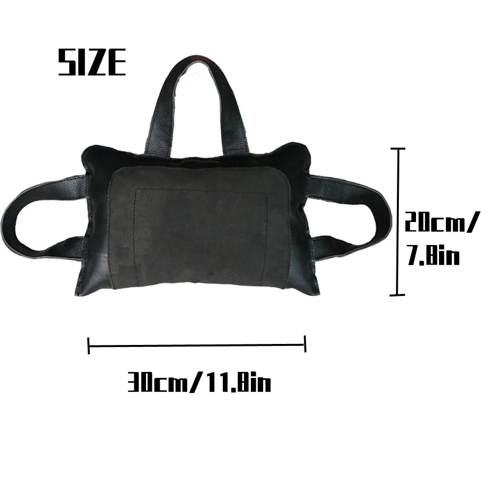 Durable Leather Bite Pillow for German Shepherds and Malinois Training, Heavy-Duty Dog Bite Toy with Three Handles