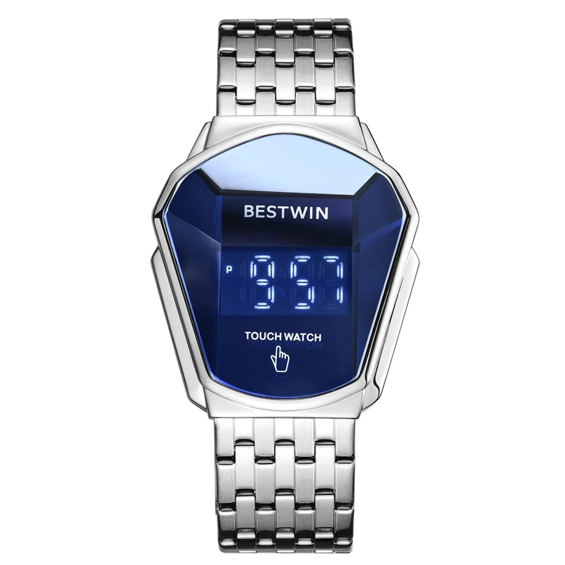 Bestwin 6616 Mens Locomotive Wrist Watches High Quality Touch Screen LED Digital Bracelet Watches Reloj Hombre Het ile peodve